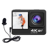 AUSEK Q60TR WIFI 4K WIFI 60Fps Ultra HD Waterproof Sports Action Camera - COMBO PACK (2 Battery, Charger, Microphone, Remote)
