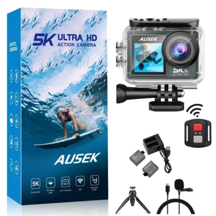 Ausek AT-M40R 5K Waterproof Action Camera